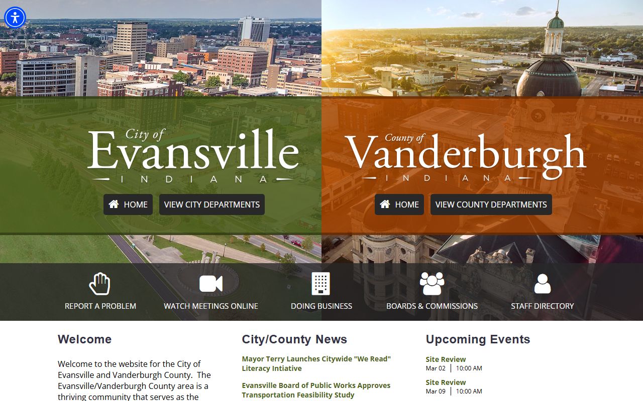 Evansville death index city government website