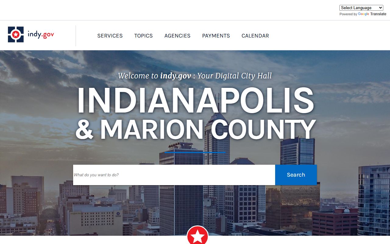 Indianapolis death index city government page