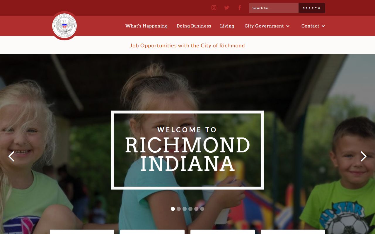 Richmond city website for Richmond death index information