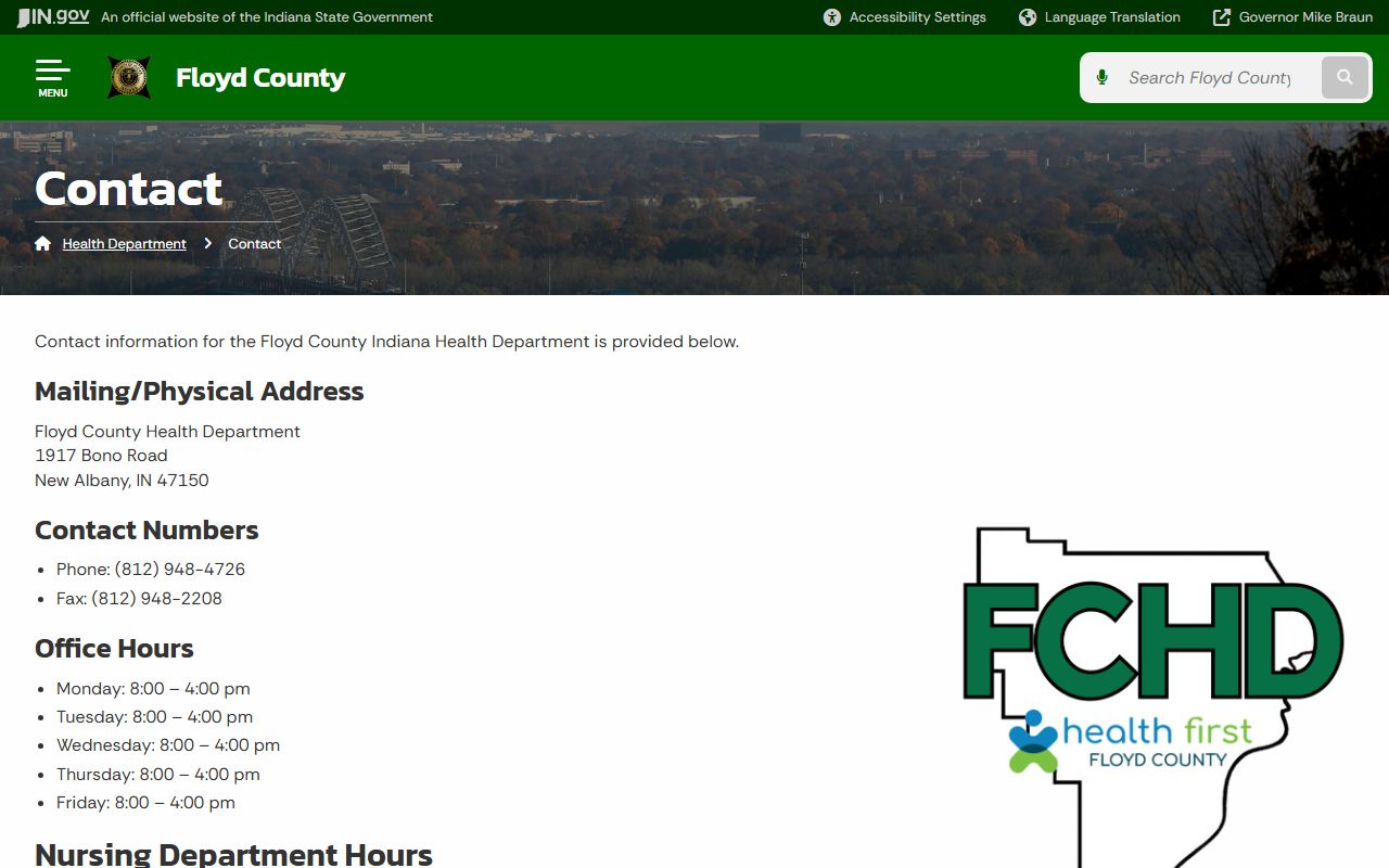 Floyd County vital records resource page for death index searches