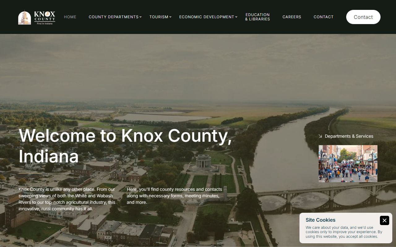 Knox County government website for Knox County death index records